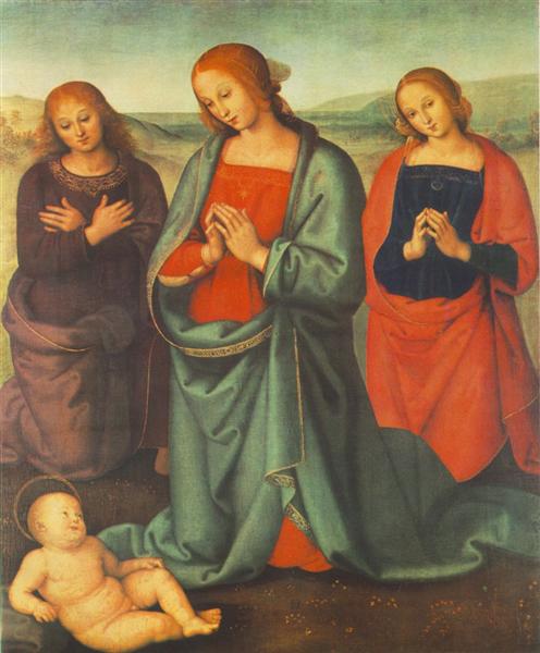 Мадонна со святыми поклоняются младенцу, 1503 - Пьетро Перуджино