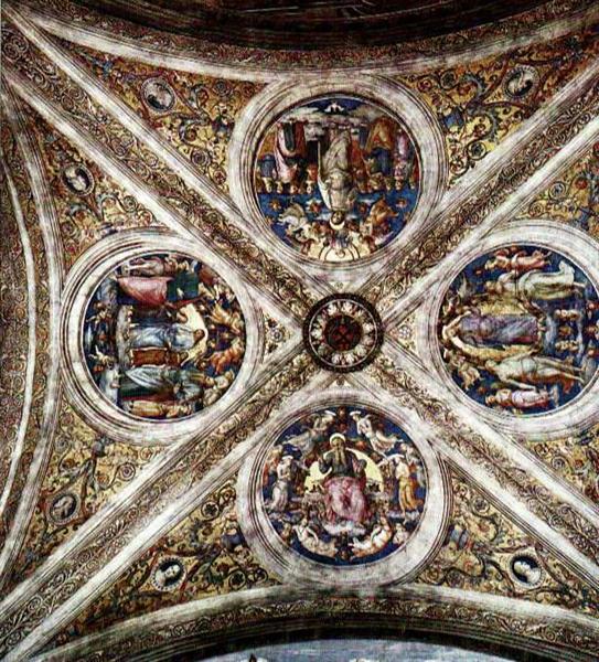 The ceiling with four medallions, 1507 - 1508 - Pietro Perugino