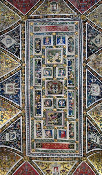 Ceiling of the Piccolomini Library in Siena Cathedral, 1507 - Пінтуріккіо