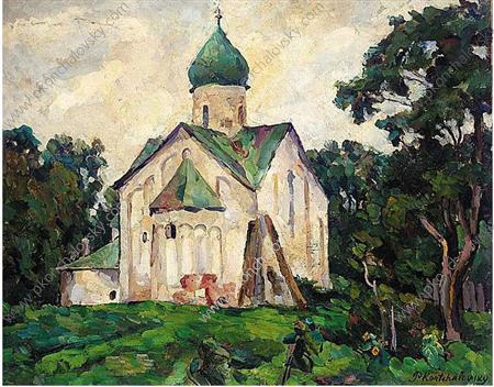 Новгород. Церковь Петра и Павла., 1925 - Пётр Кончаловский