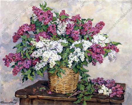 Still Life. White and red lilac., 1951 - Петро Кончаловський
