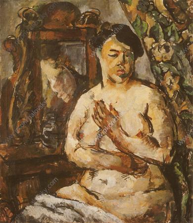 The woman in front of a mirror, 1921 - Pyotr Konchalovsky