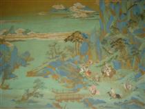 Emperor Minghuang's Journey to Sichuan (detail) - Цю Ин