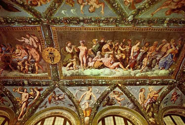 Ceiling of the Loggia of Psyche, 1517 - 1518 - Рафаэль Санти