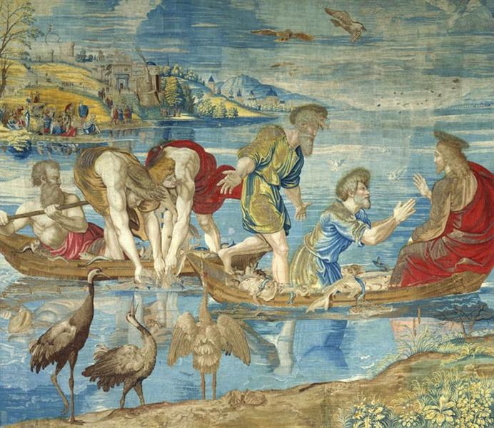 The Miraculous Draught of Fishes (cartoon for the Sistine Chapel), 1515 - Рафаэль Санти