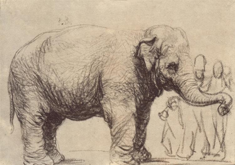 An Elephant, 1637 - Рембрандт