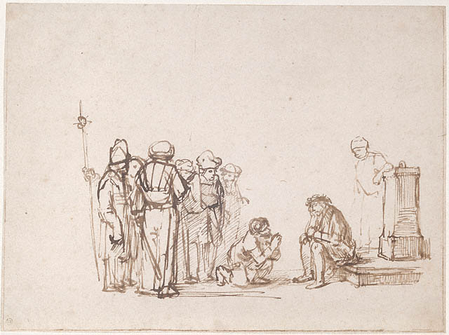 Mocking of Christ - Rembrandt van Rijn