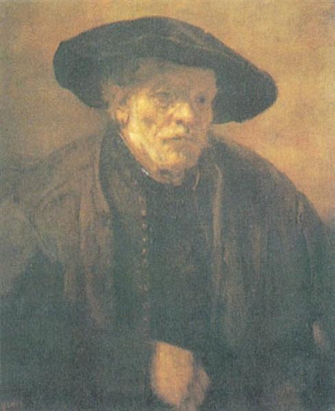 Old man with a Beret, 1654 - 林布蘭