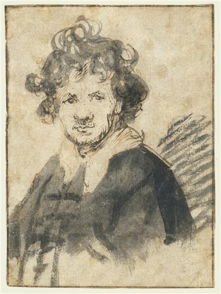 Self-portrait, c.1628 - c.1629 - Рембрандт