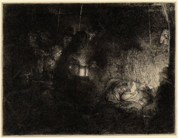 The adoration of the sheperds, 1652 - Rembrandt van Rijn
