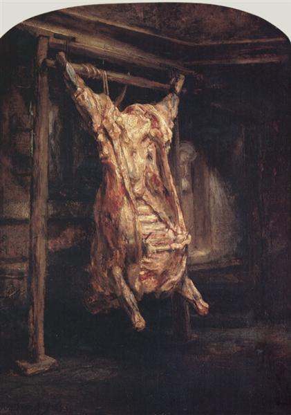 The Carcass of an Ox (Slaughtered Ox), 1655 - Rembrandt van Rijn