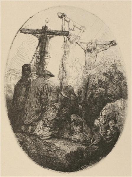 The Crucifixion an Oval Plate, 1640 - Rembrandt