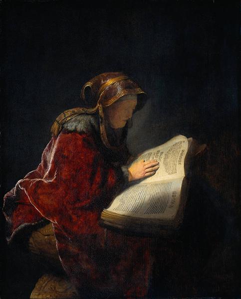 The Prophetess Anna (Rembrandt`s Mother), 1631 - 林布蘭