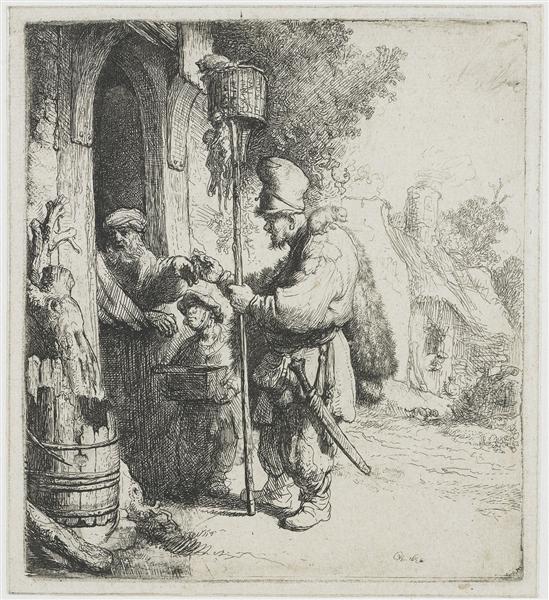 The rat poison peddler (The rat catcher), 1632 - 林布蘭