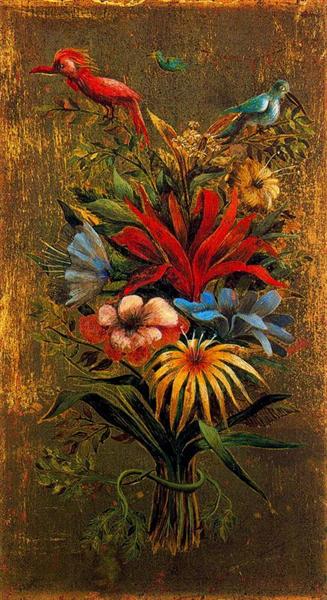 Floral bouquet with birds, 1960 - Ремедиос Варо