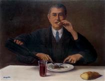 The magician (Self-portrait with four arms) - René Magritte