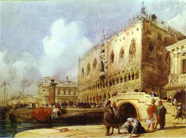The Doge's Palace, Venice, 1827 - Ричард Паркс Бонингтон
