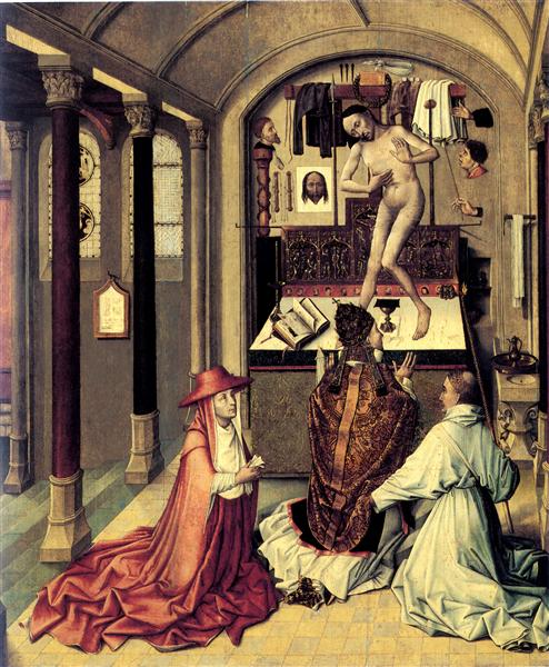 Mass of Saint Gregory, c.1415 - Робер Кампен