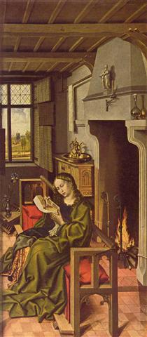 Werl Altarpiece - St. Barbara - Робер Кампен