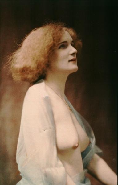 Female nude draped in a blue veil, 1907 - Робер Демаши