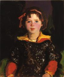 Bridgie (also known as Girl with Chinese Dress) - Robert Henri