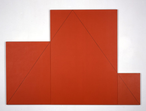 A triangle within three rectangles, 1977 - Robert Mangold