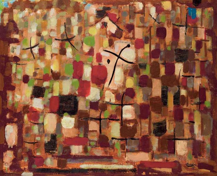 Composition Rouge (Composition 344), 1957 - Roger Bissière