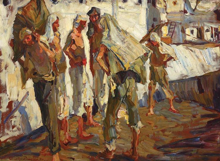 Baggage Men in Port Brăila, 1926 - Rudolf Schweitzer-Cumpana