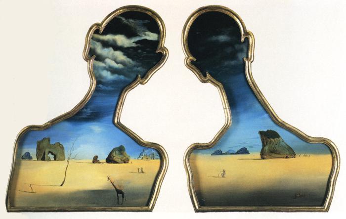 A Couple with Their Heads Full of Clouds, 1936 - Salvador Dali