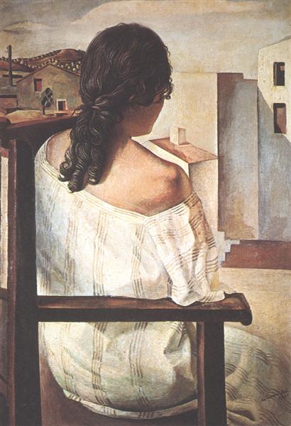 Seated Girl Seen from the Back, 1928 - Salvador Dali