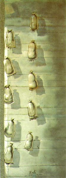 Set Design for the Ballet 'Los Sacos Del Molinero', 1949 - Salvador Dali