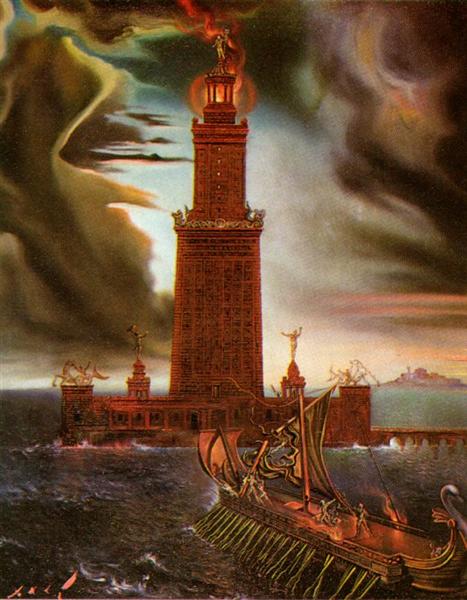 The Lighthouse at Alexandria, 1954 - Сальвадор Далі