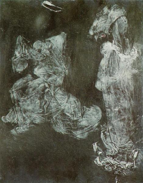Two Religious Figures, 1960 - Сальвадор Далі
