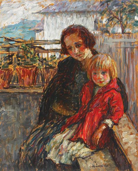 With Mum, 1925 - Самуель Мютцнер