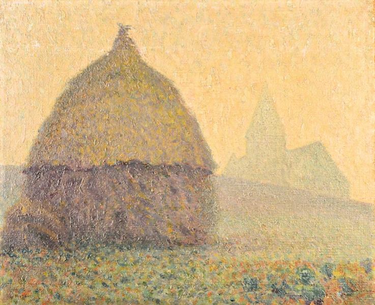 Haystack at Giverny, 1908 - Самуэль Мютцнер
