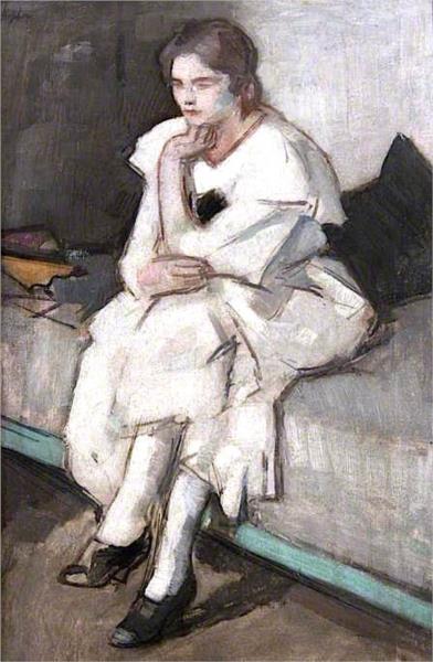 Girl in a White Dress - Samuel Peploe