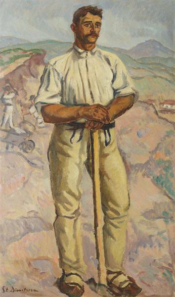 Stone Crusher (Portrait of a Peasant) - Ștefan Dimitrescu
