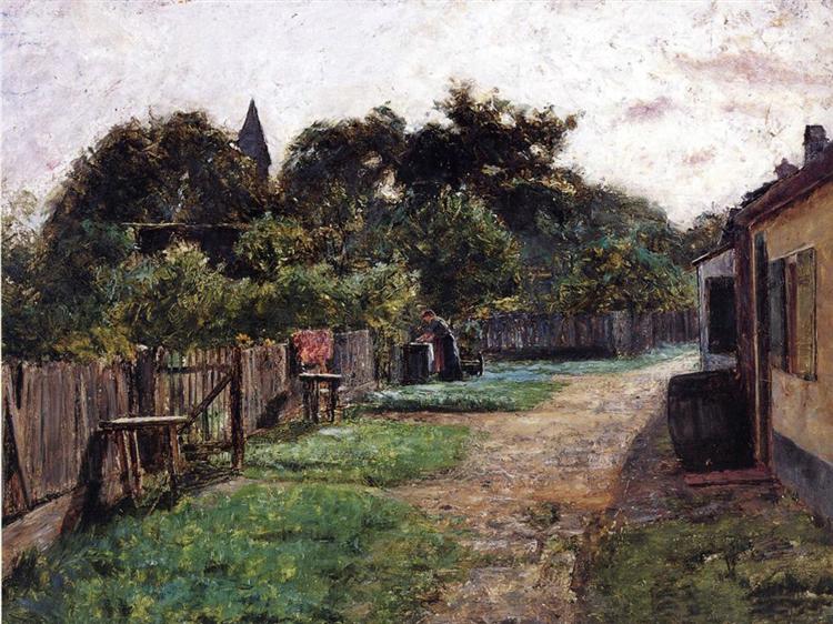 Village Scene, c.1885 - Теодор Клемент Стил