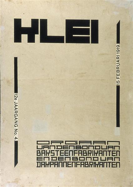Cover design for magazine "Klei", 1920 - Theo van Doesburg