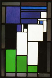 Stained glass composition "Woman" - 特奥·凡·杜斯伯格