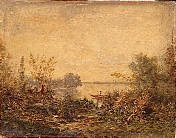 Edge of river, 1849 - Théodore Rousseau