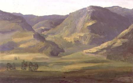 Mountainous landscape in Cantal, 1830 - 泰奧多爾·盧梭