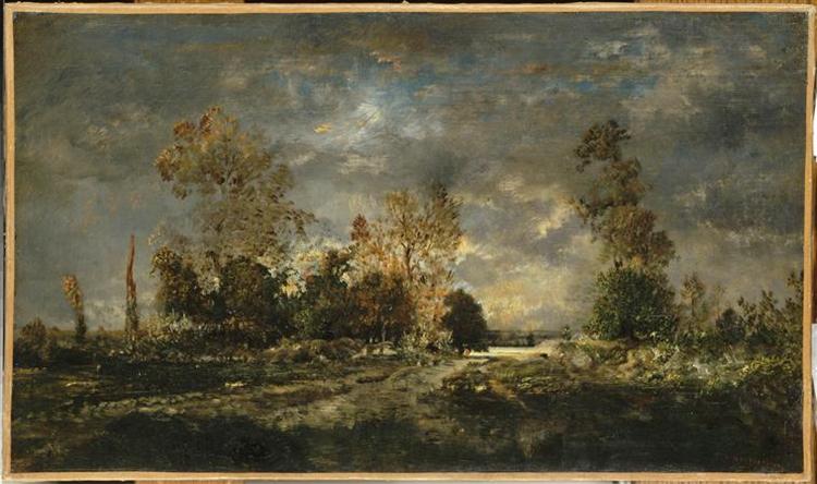 Road in the forest of Fontainebleau - Théodore Rousseau