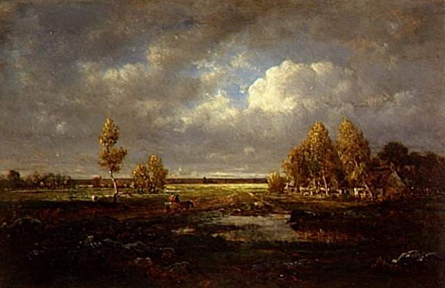 The pond near the road, 1845 - 1848 - Теодор Руссо