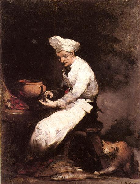 The Cook and the Cat - Théodule Ribot