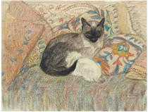 Siamese Cat and her kitten - Теофіль Стейнлен