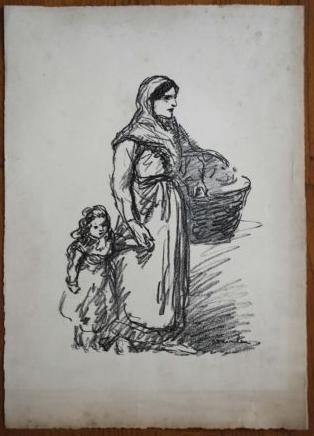 Woman and child - Theophile Steinlen
