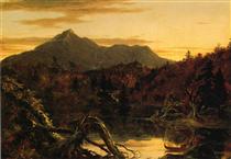Autumn Twilight View of Copway Peak (Mount Chocorua, New Hampshire) - Томас Коул