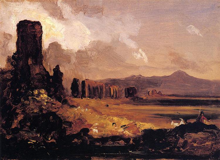 Campagna di Roma (study for Aqueduct near Rome), 1832 - 托馬斯·科爾