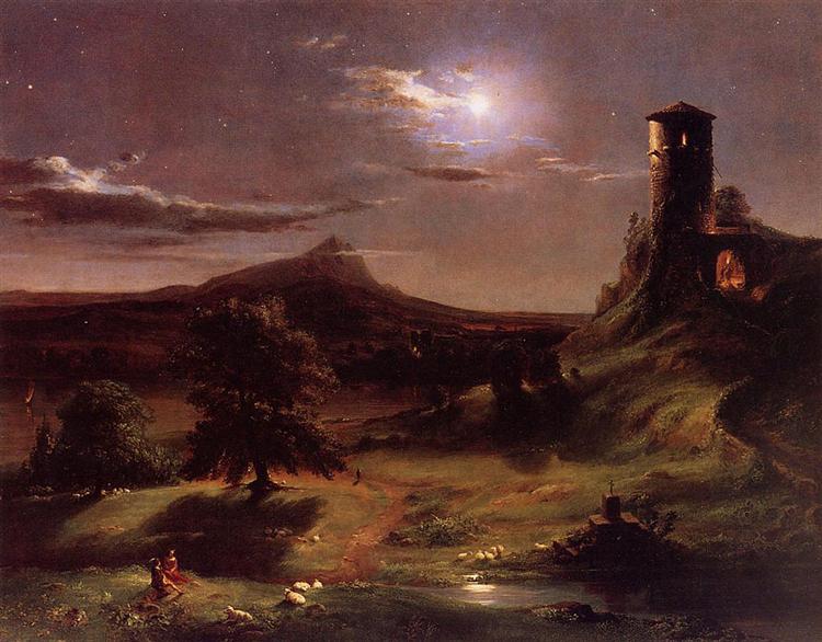 Moonlight, 1834 - Томас Коул